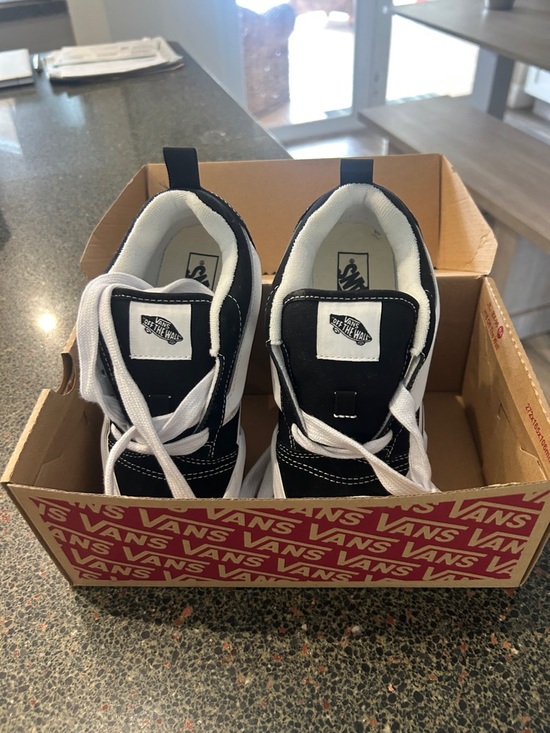 Vans Other - Vans Kids Black and White Canvas Low-Top Sneakers
